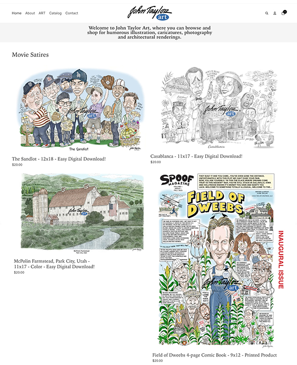 JohnTaylorArt.com Website Design