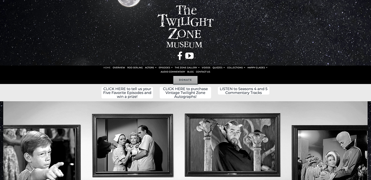 Twilight Zone Museum Website Design - All Things Twilight Zone