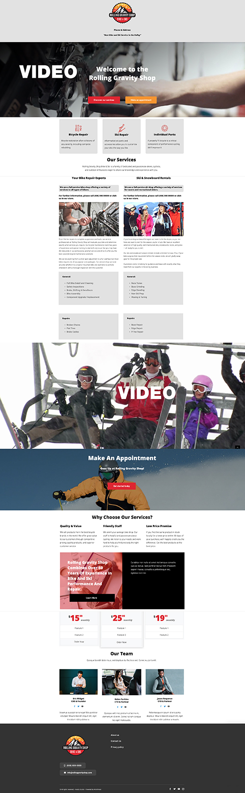 RollingGravityShop.com Website Design